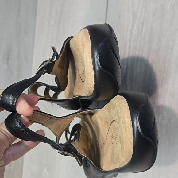 SAS Comfort Tripad Women Black Leather Sandals Shoes Sz 10W - Picture 5 of 11